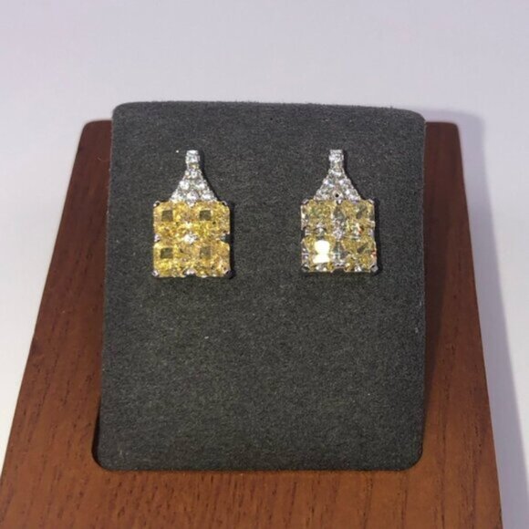 2ct Canary Earrings - Picture 2 of 10